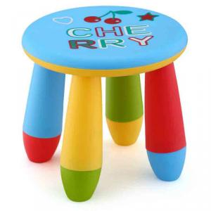 Colorful Round Children's Stool for Kingdergarten Non-toxic PP Plastic