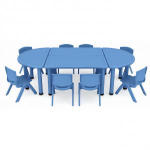 Plastic Children Furniture Desks Group with Multi-Function Optional Colors System 1