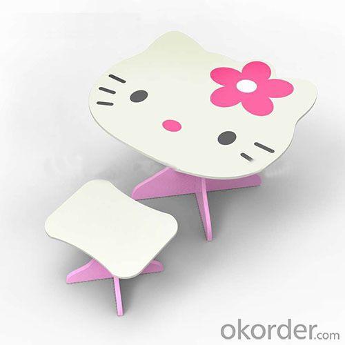 MDF Children Preschool Furniture/Students Study Table in Hello Kitty Pattern Wood OEM System 1