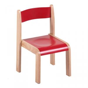 Wooden Children's School Chair Ergonomic Design Multiple Color