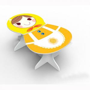 Children Table Kids Desk Assembled in Cartoon Russian Doll Pattern System 1