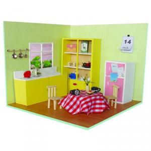 Diy Wooden House Toy For Kids With Light And Simulation Furniture System 1