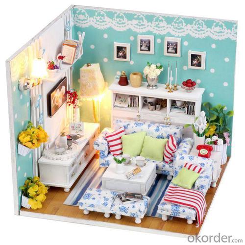 Funny Doll House with Light DIY Adult Wooden Doll House In Glass System 1