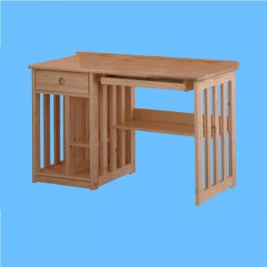 Children Computer Desk/Students Study Table with Bookshelf in Natural Solid Wood System 1