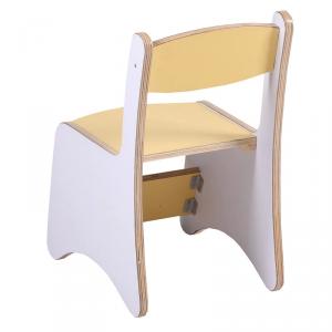 Multilayer Wooden Kids' Chair for Preschool Ergonomic Design Yellow
