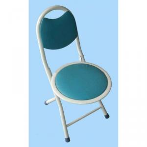 Foldable Blue Kids' Chair Made of PU and Metal with Ergonomic Design
