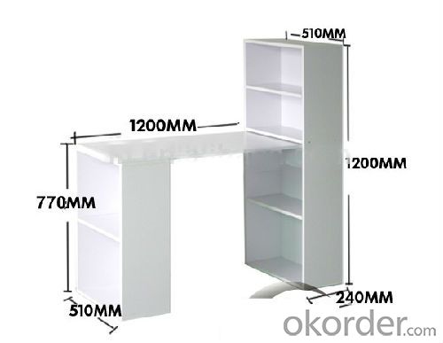Computer Desk Table W Pc Stand W 6 Storage Shelving Book Shelf Study Office