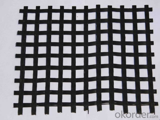 Polyester Geogrid for Roadbed,Airport,Railway,Slope,Retaining Wall Reinforced,100m/roll