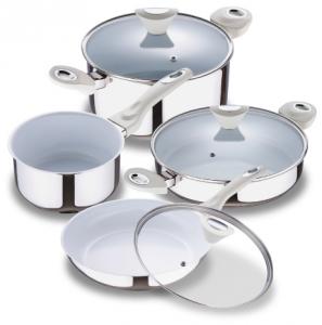 8pcs Nonstick Stainless Steel Cookware System 1