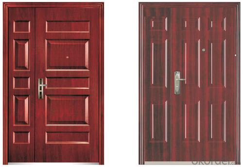 PVC Film Metal Security Door Series Manufactory System 1