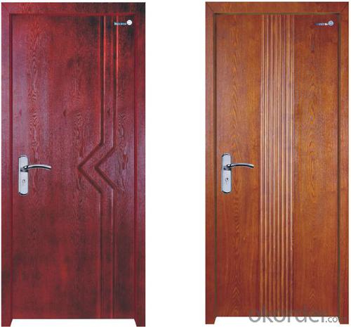 Solid Wood Security Door Manufactory wigh High Quality System 1