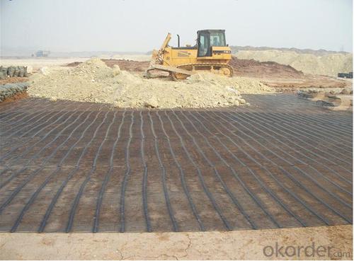 Geocells Geogrid Soil Stabilization Wrap Knitting Polyester Geogrid with PVC Coated for Roadbed/Airport/Railway Reinforcement System 1