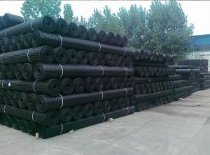 Wrap Knitting Polyester Geogrid with PVC Coated for Roadbed/Airport/Railway Reinforcement