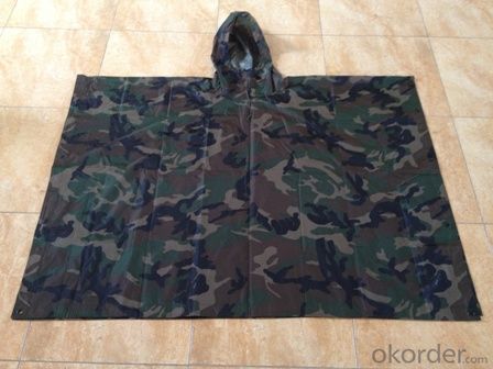 Military Raincoat Camo Poncho