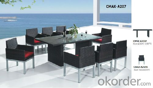 New Design Rattan Garden Furniture Dining Set CMAX-A207