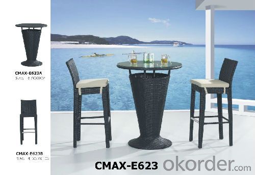 High Quality Aluminum Frame PE Rattan Outdoor Furniture Bar Sets CMAX-E623