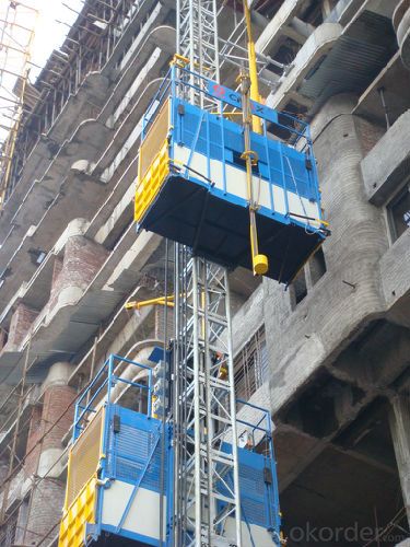 Construction Hoist Single Cage Material Lifting