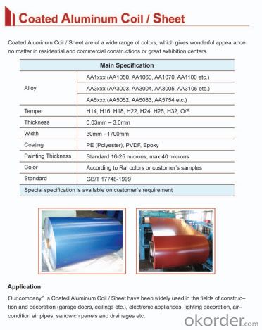 Colouful Aluminum Coil with Smooth and Beutiful Surfice