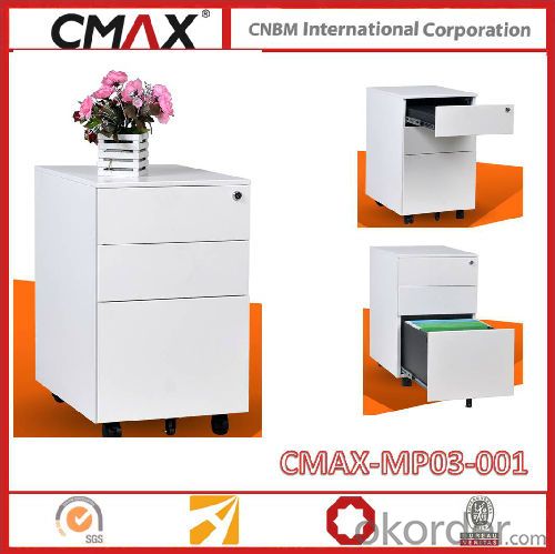 Steel Filing drawer Cabinet Mobile Pedestal 3 Drawer Cabinet Cmax-MP03-001