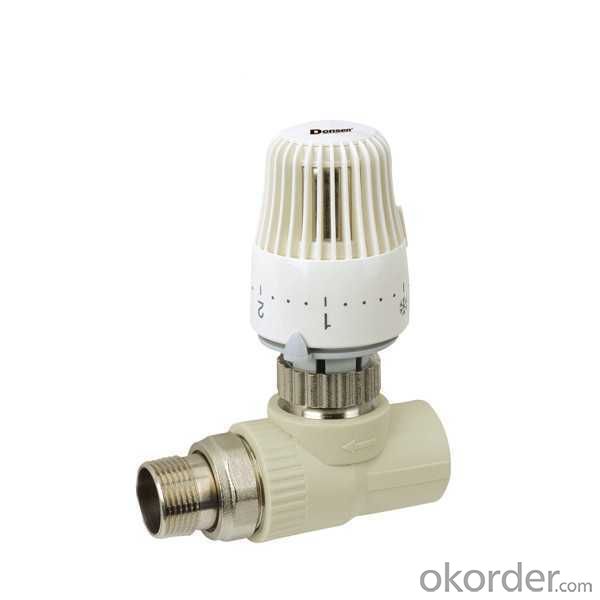 High  Quality PP-R straight stop valve with temperature control automatically