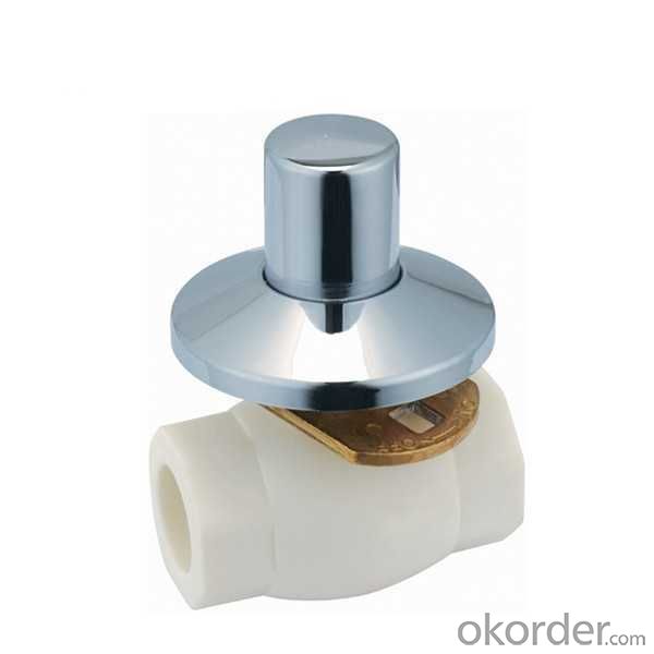 High Quality F6 type PPR single female threaded concealed ball valve with brass ball