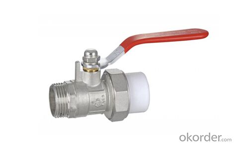 Top Quality PPR ball valve with steel from Chinese factory