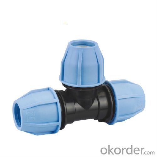 PP 90 TEE WITH INCREASED TAKE OFF PP COMPRESSION FITTINGS