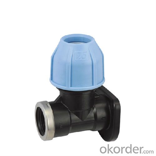 PP WALL PLATE ELBOW FITTING PP COMPRESSION FITTINGS