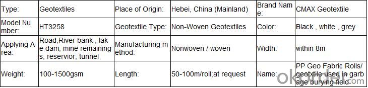 Geotextile Non Woven PP Earthwork for Road