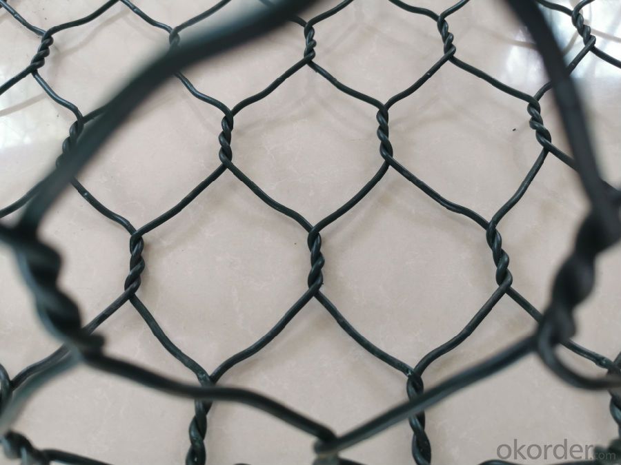 PVC Coated Hexagonal Gabion Mesh Stone Cage
