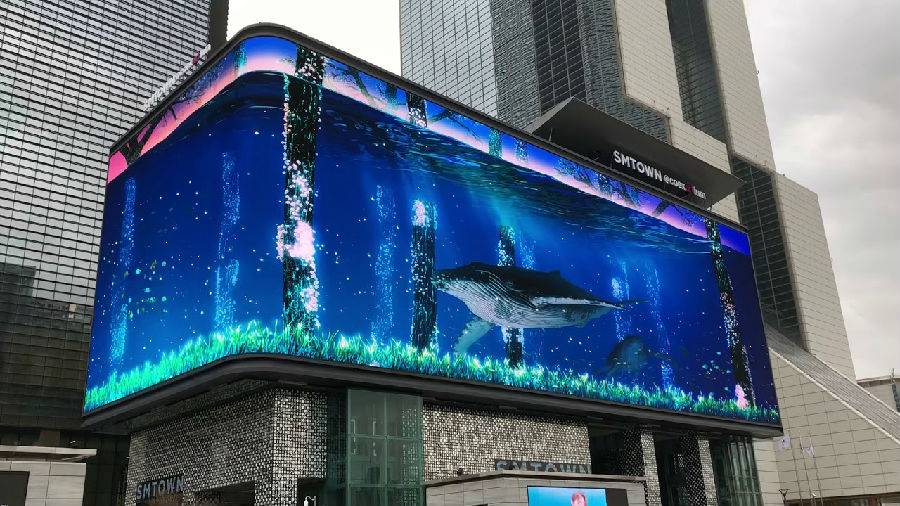 Fixed Outdoor Huge LED Display Screen LED Video Wall 3D Advertising Building Digital Billboard