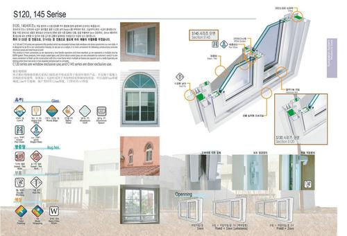 Fashionable PVC Fixed Window with the best price System 1