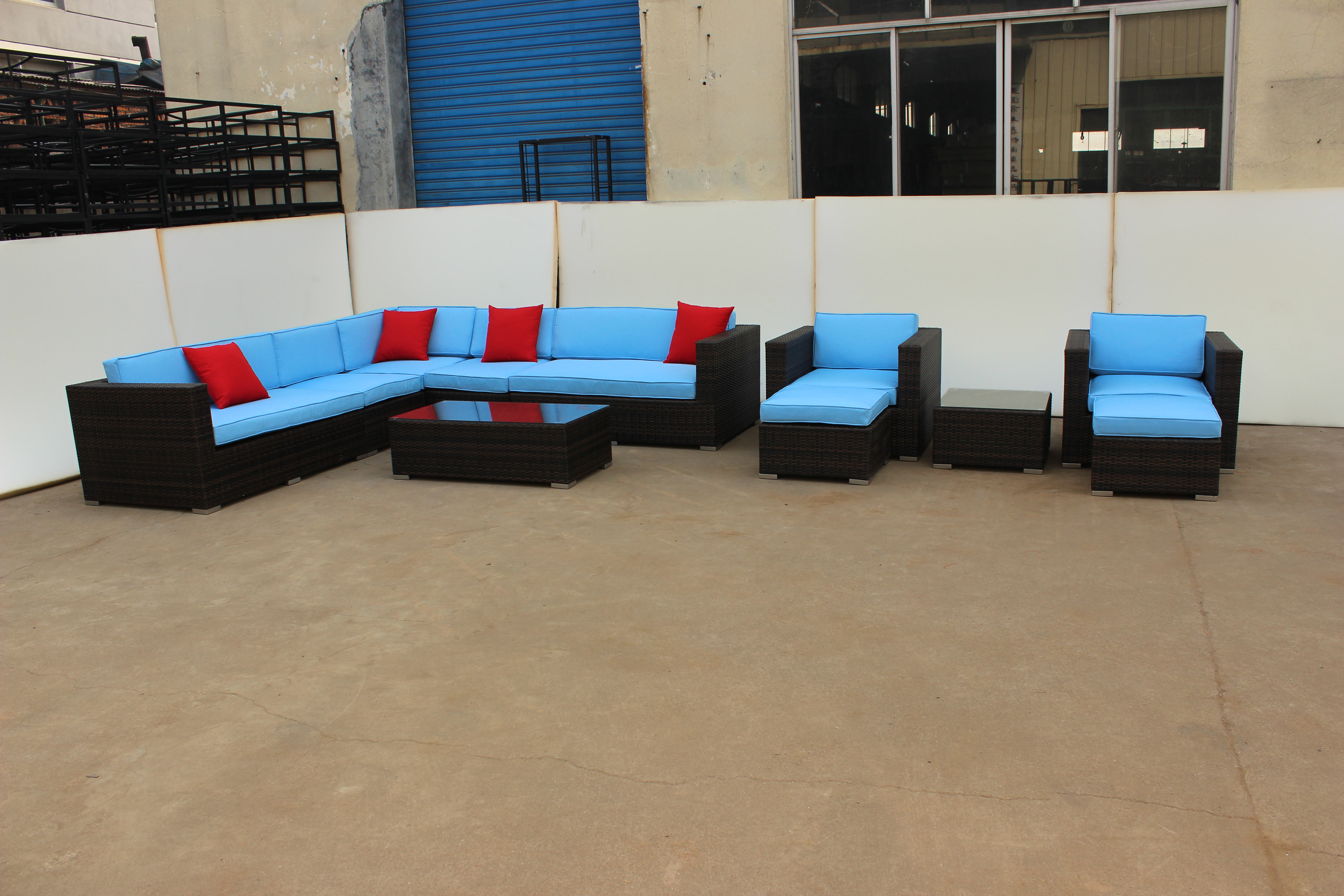 Outdoor Rattan Sofa set for garden Popular Style
