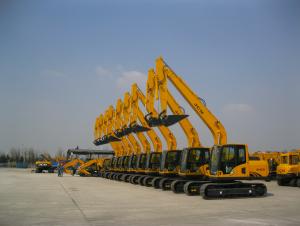 JCM915LD coal unloading excavator with long boom and special bucket