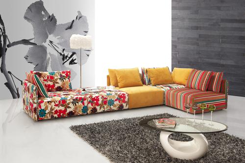 high quality Modern colorful fabric sofa  2015 new styles System 1