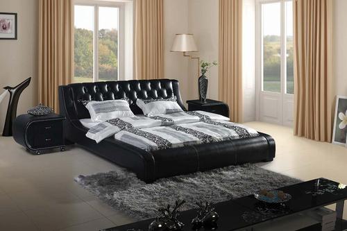 Modern classic leather cheap modern bedroom setsbed King size System 1