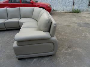 Grey color durable leather sofa set 711