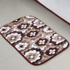 Coral Fleece Pattern bath mat