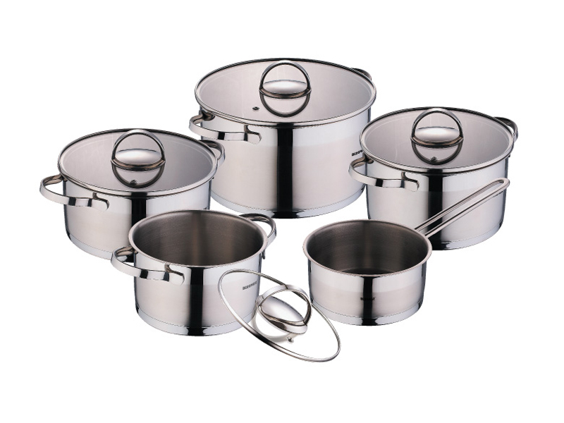 Straight Bottom Stainless Steel Cookware Set