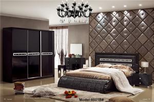 Modern muslim classic leather bed King size