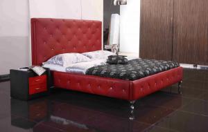 Modern classic leather bed King size Best Sale