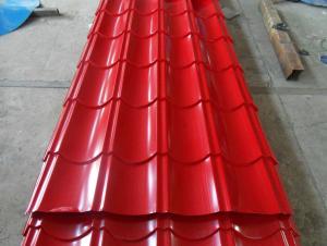 Pre-Painted Galvanized Corrugated Steel in Brick Red