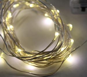 Copper Wire White Light String with Battery Box