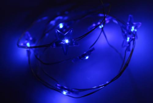 Copper Wire Blue Light String with Battery Box System 1