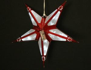 Foldable PVC Hanging Star Light with Battery Box