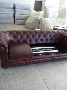 Top quality chesterfield genuine leather sofa   820