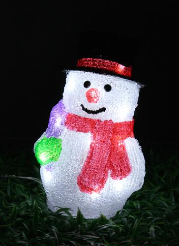 Christmas 3D Motif Light Acrylic Snowman System 1