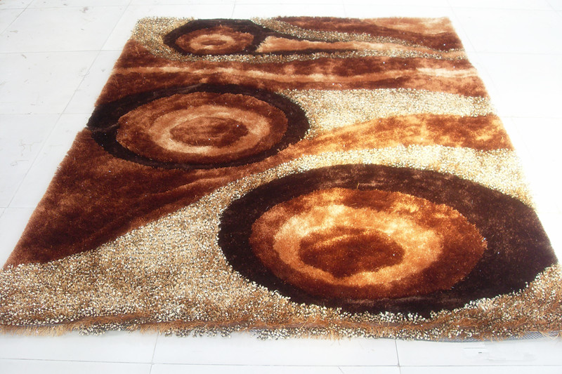 Modern Black And Brown Polyester Floor Carpet