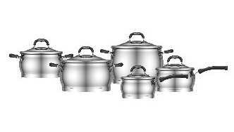 Stainless Steel Cookware 9pcs set System 1