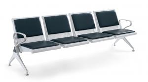 WNACS-FOUR SETAS METAL POWDER PAINTED AIRPORT WATIING CHAIR WITH PVC OR PU CUSHION